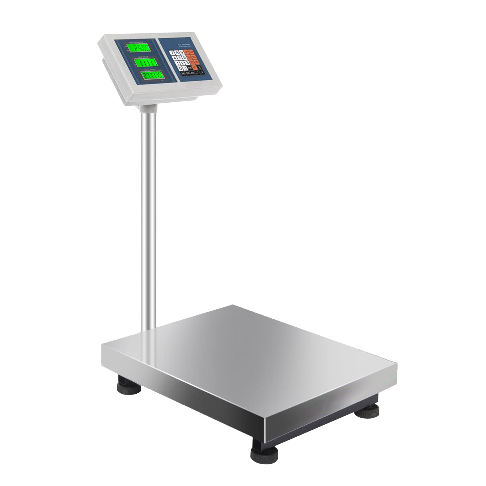 660 Lbs Platform Scale 16X20 Flat Bed With Price Cost Calculator, Floor  Heavy Duty Folding Scale, High-Definition Lcd Display, Luggages Packages  Meat Produce Feed Product Weight 19 Lbs 15306NEW 