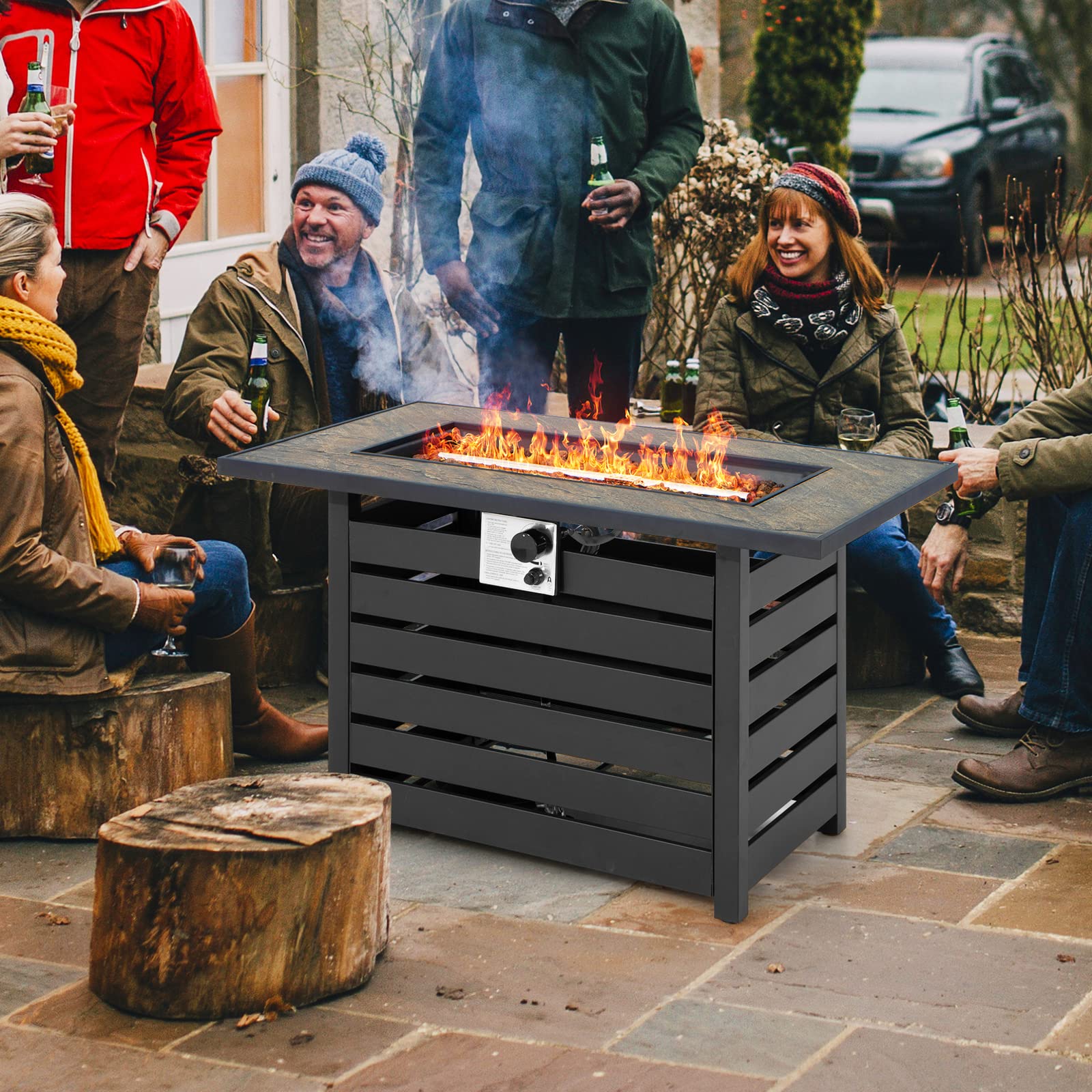 Buy Gas Fire Pit Table - Giantex – Giantexus