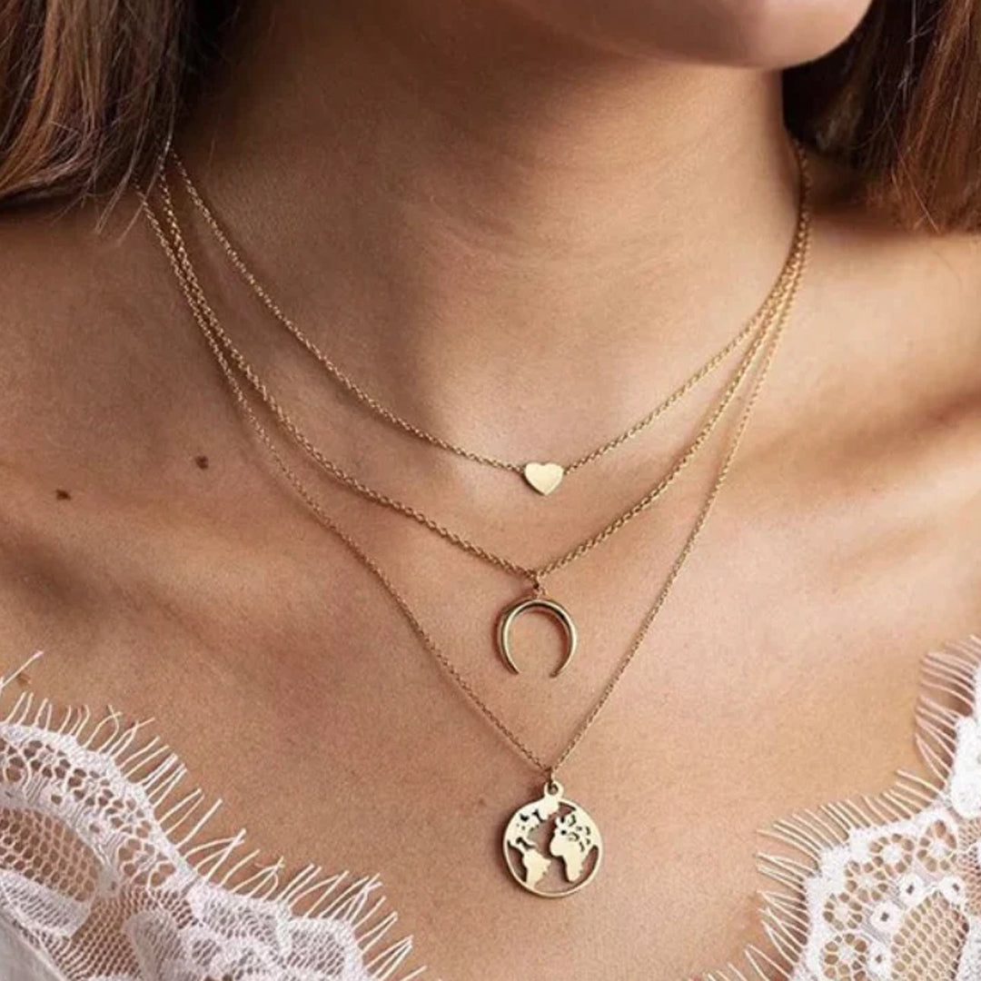 Layer Necklace Silver Moon Star | Delicate Moon Necklace Simple - Fashion  Simple - Aliexpress