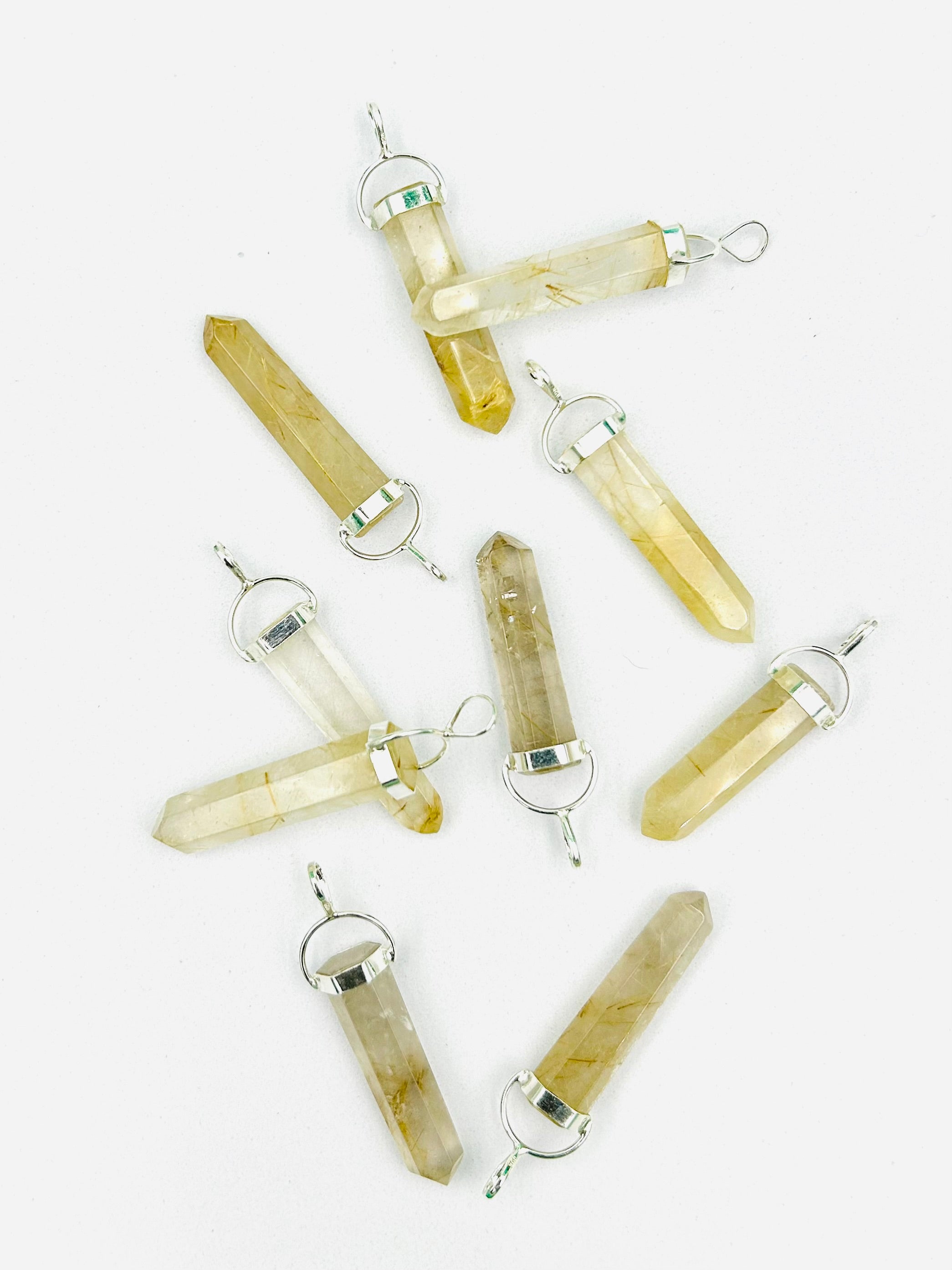Golden Rutile Pendants