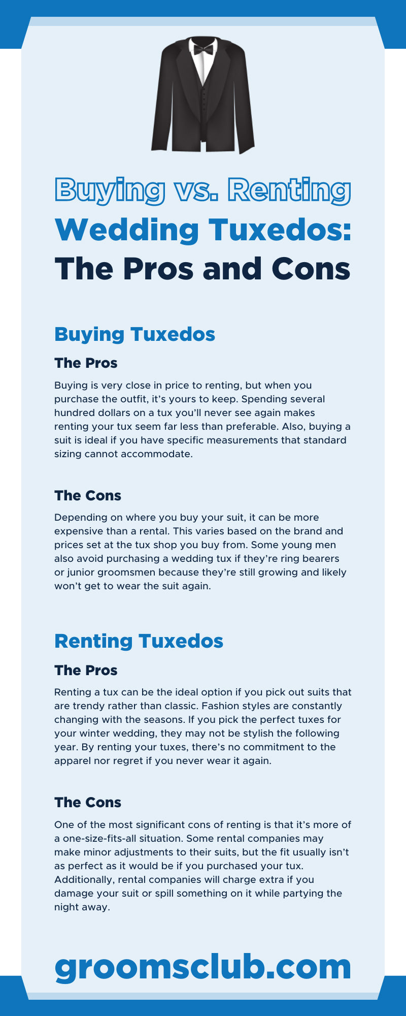 Buying vs. Renting Wedding Tuxedos: The Pros and Cons