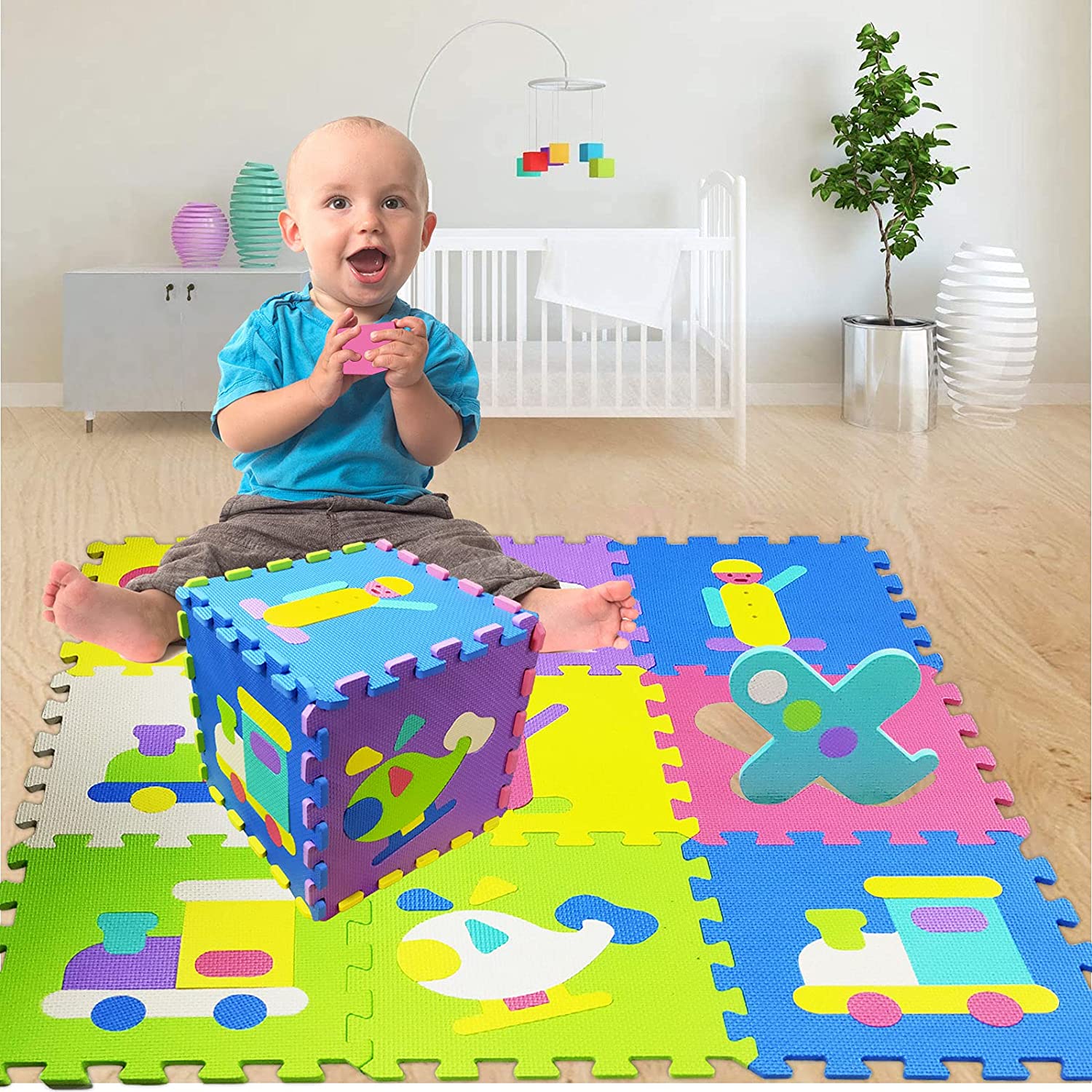 Puzzle Play Mat For Baby Toddlers Kids Thick Floor Mats 18 Tiles 12 X1 Cockcos Andersoom Inc