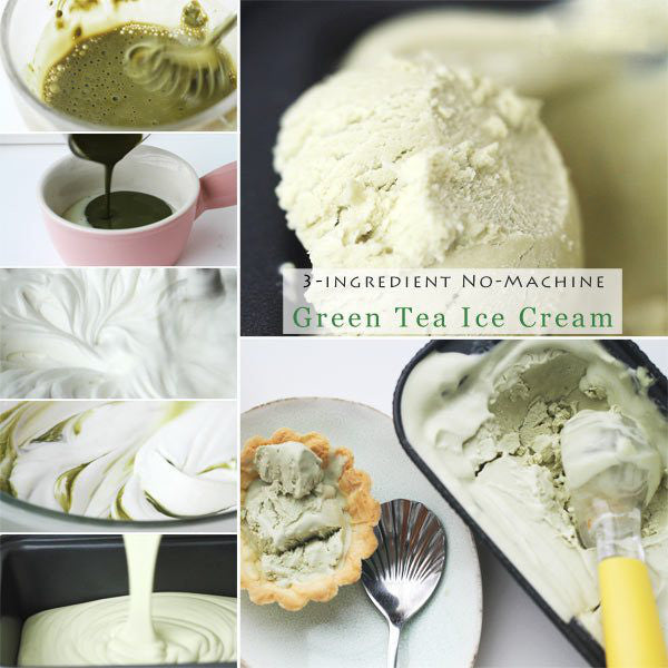 matcha ice-cream no machine recipe