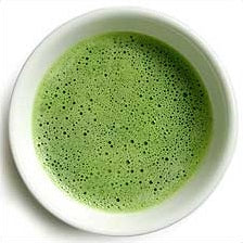 matcha frothed usucha thin tea with foam 