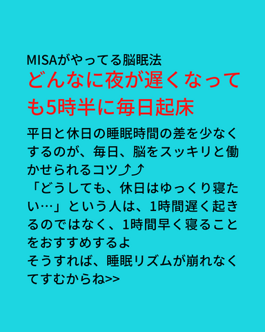 MISAがやってる脳眠法