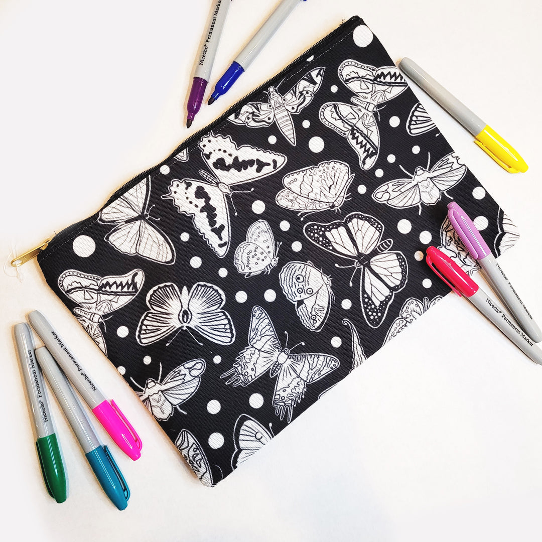 Bulk 48 Pc. Color Your Own Canvas Doodle Pencil Cases