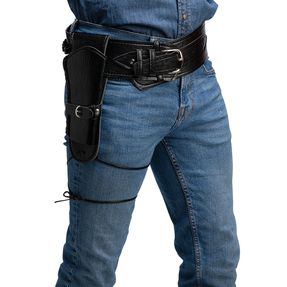 Cowboy holster deluxe - zwart