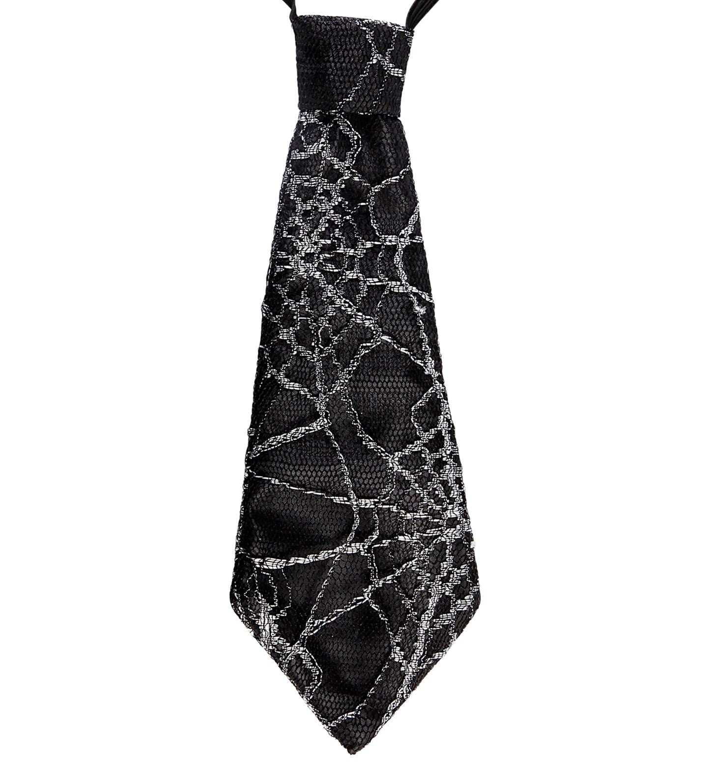 Accessoires voor Halloween stropdas spinneweb 27cm