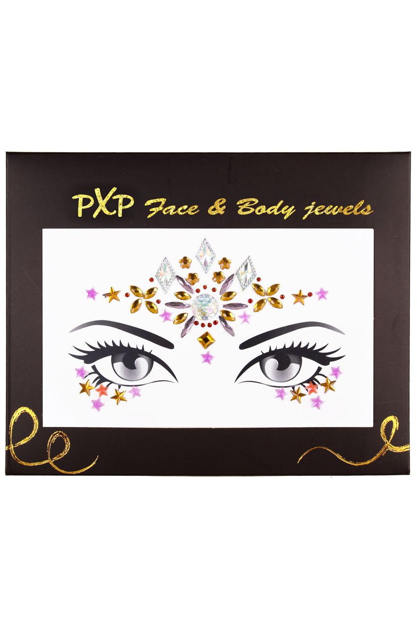 pXp Face & Body Jewels All-In-One Glitter Sticker Model Princess Star