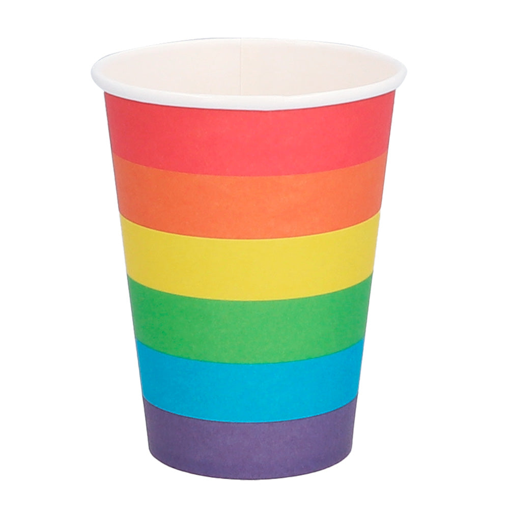 Boland - Set 8 papieren bekertjes Regenboog - Pride