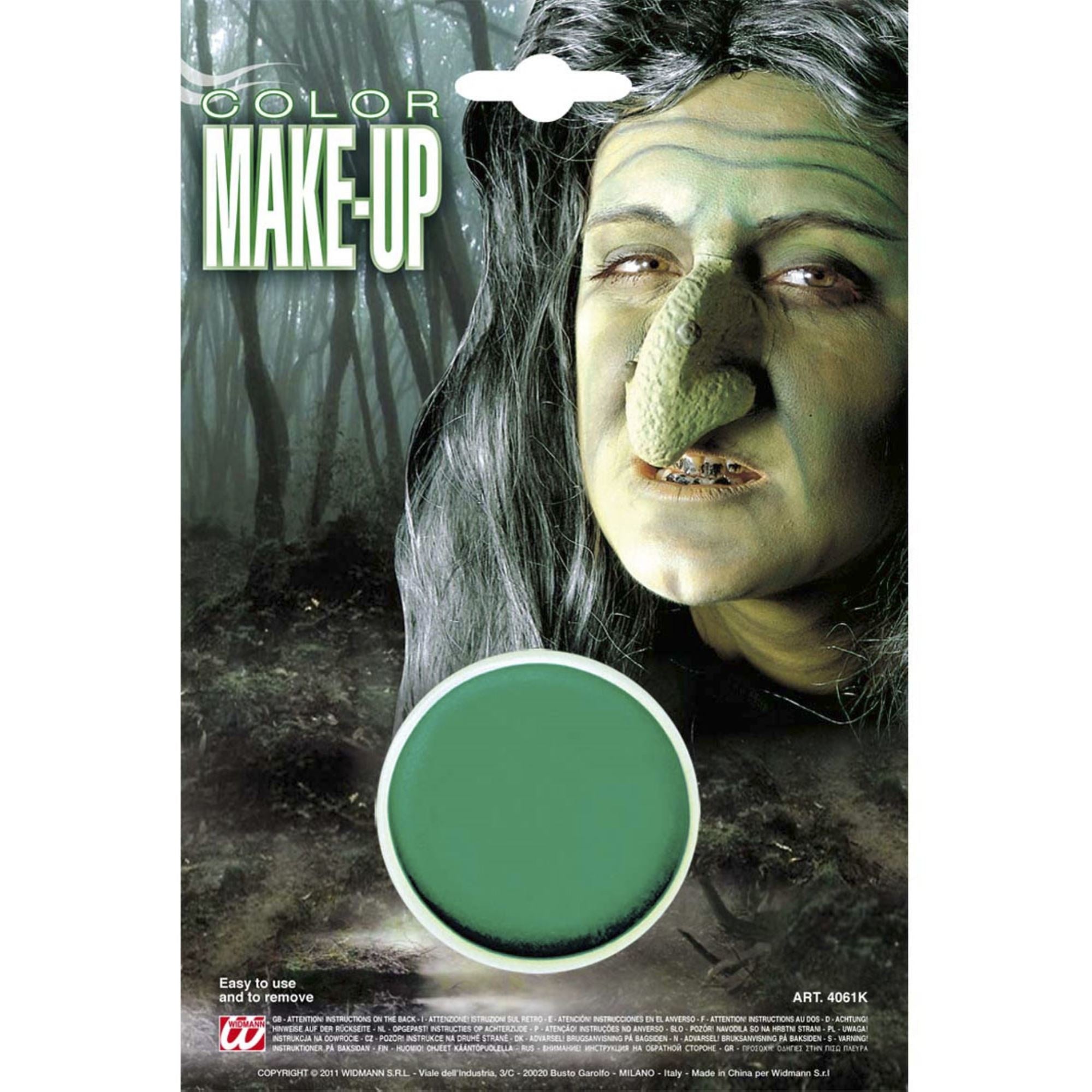 Carnavals make up: Aqua make-up groen