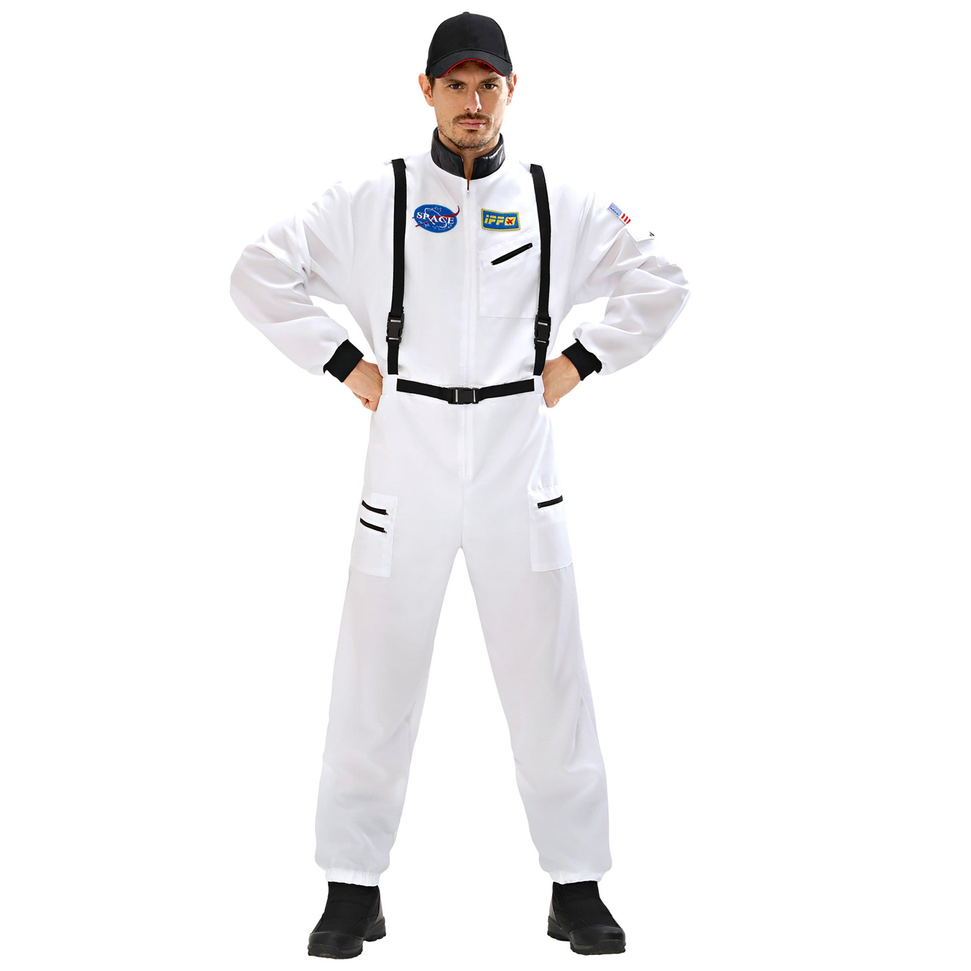 Widmann - Science Fiction & Space Kostuum - Stoere Astronaut Wit - Man - wit / beige - XL - Carnavalskleding - Verkleedkleding