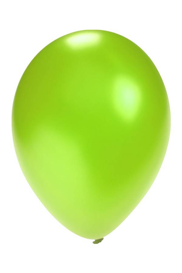 Ballon metallic groen per 100 stuks