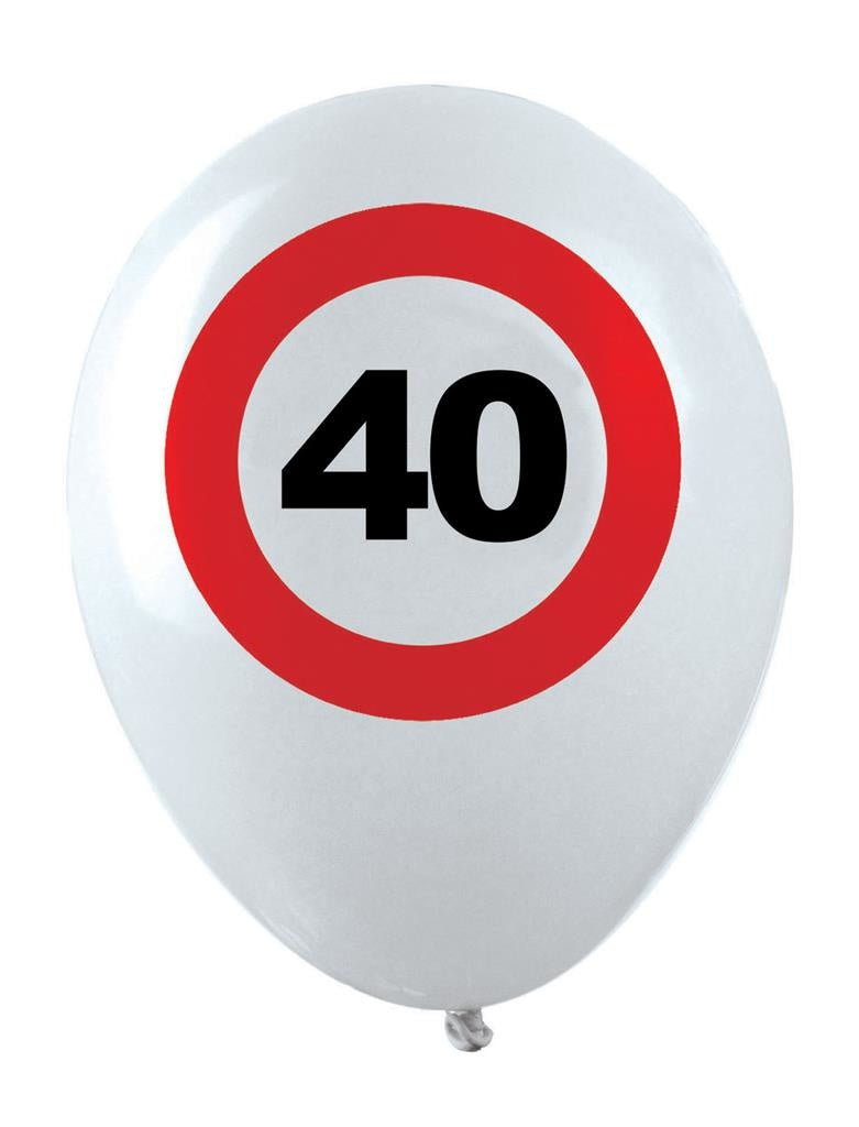 Leuke verkeersbord ballonnen  voor party 40 jaar