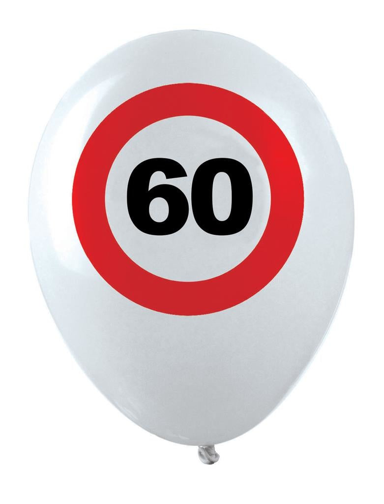 Leuke verkeersbord ballonnen  voor party 60 jaar