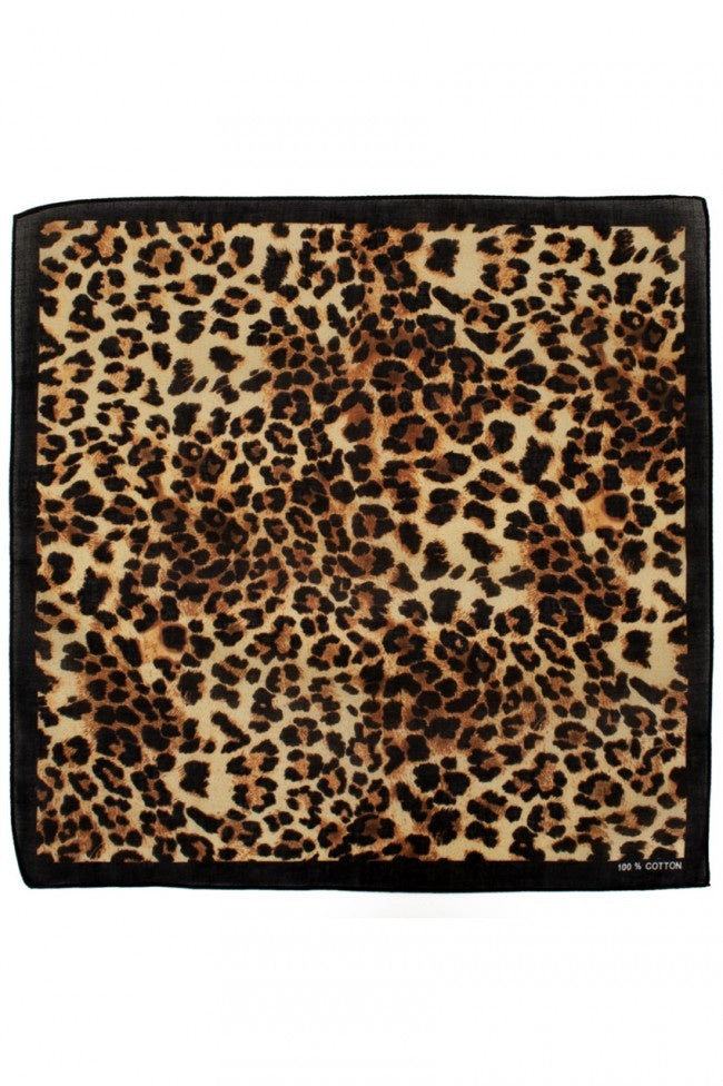 Zakdoek met panter print