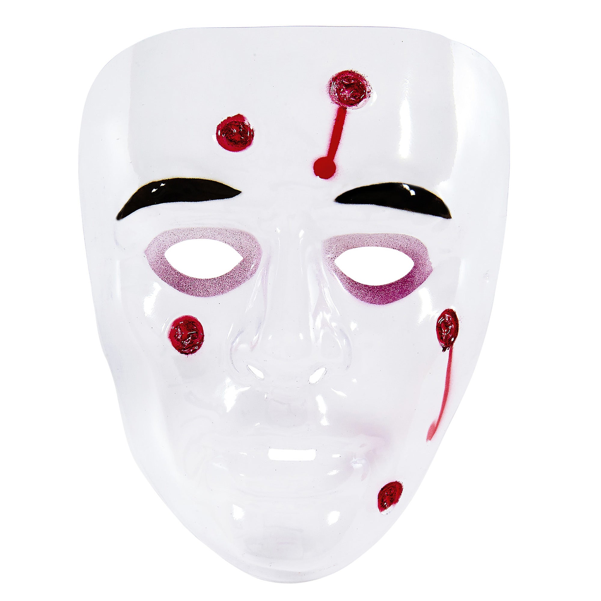 Transparante bloedende kogelgat maskers voor Halloween zombies.