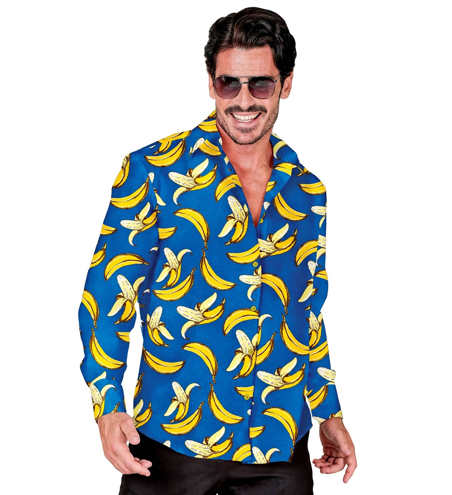 Blouse neon banaan Bennie voor een verkleedfeestje