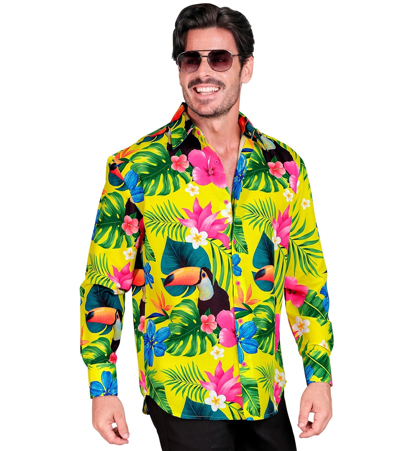 Blouse neon tropicana Troy voor een verkleedfeestje