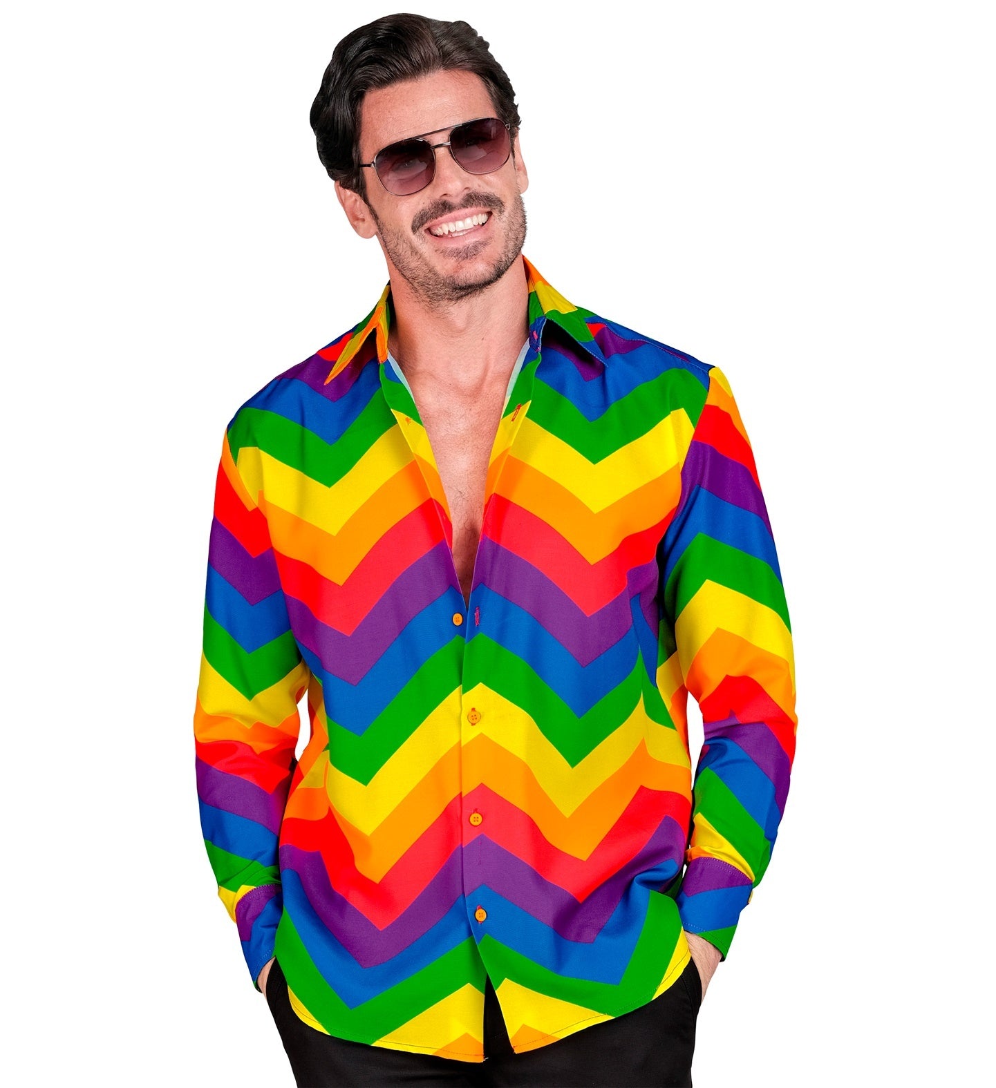 Blouse regenboog unisex Ella voor een verkleedfeestje / de pride