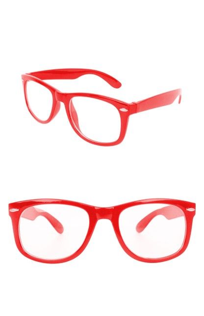 Bril - Blues Brother - Rood - Doorzichtig glas