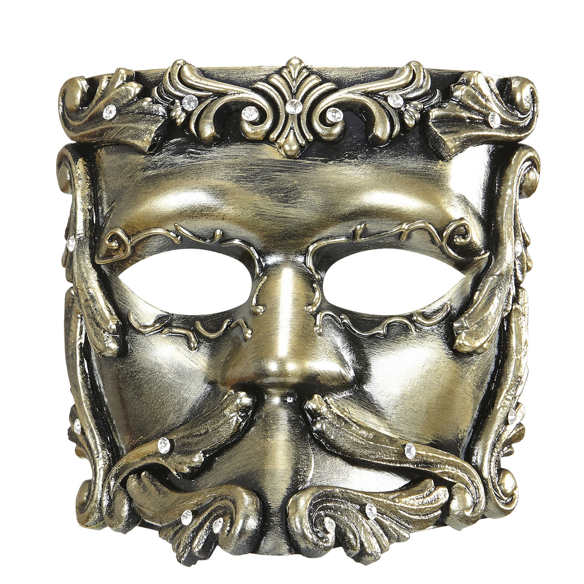 Bronze Casanova masker voor Venetiaanse carnavalsfeesten