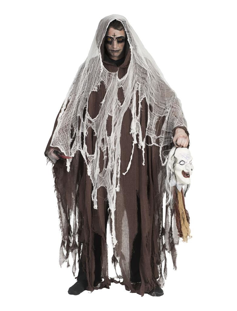 Monster & Griezel Kostuum | Luxe Zombie Cape Bruin Kostuum | One Size | Halloween | Verkleedkleding