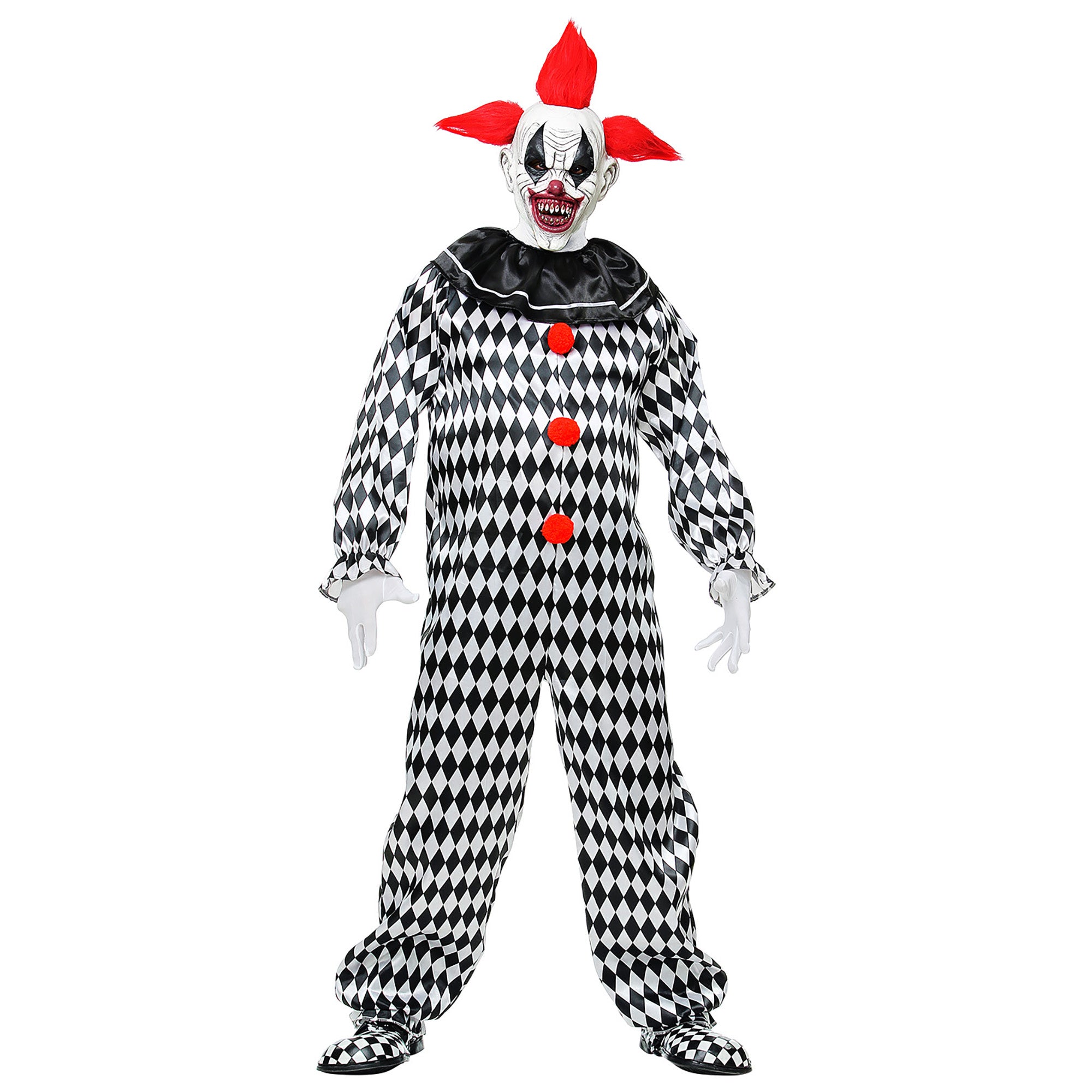 Widmann - Harlequin Kostuum - Knettergekke Harlekijn Nar - Man - - Large - Halloween - Verkleedkleding