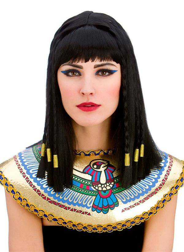 Egyptische Cleopatra pruik met vlechten