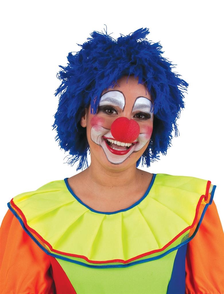 Leuke clownspruik Jimmy blauw