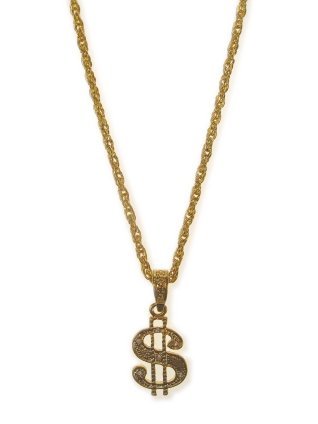 Collier dollar teken goud