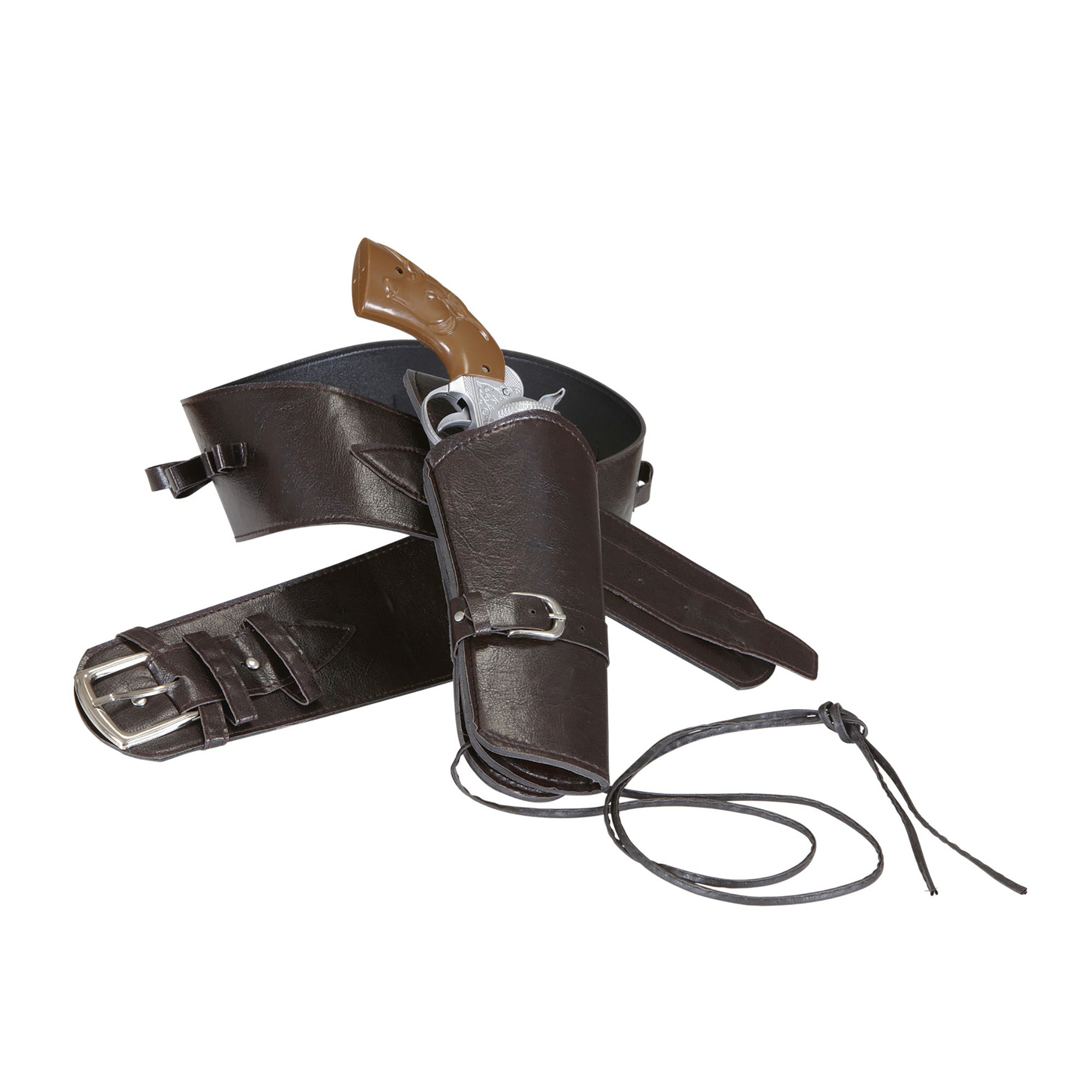 Widmann -Knallende Cowboy Western Holster Met Riem Lederlook , Bruin - bruin - Carnavalskleding - Verkleedkleding