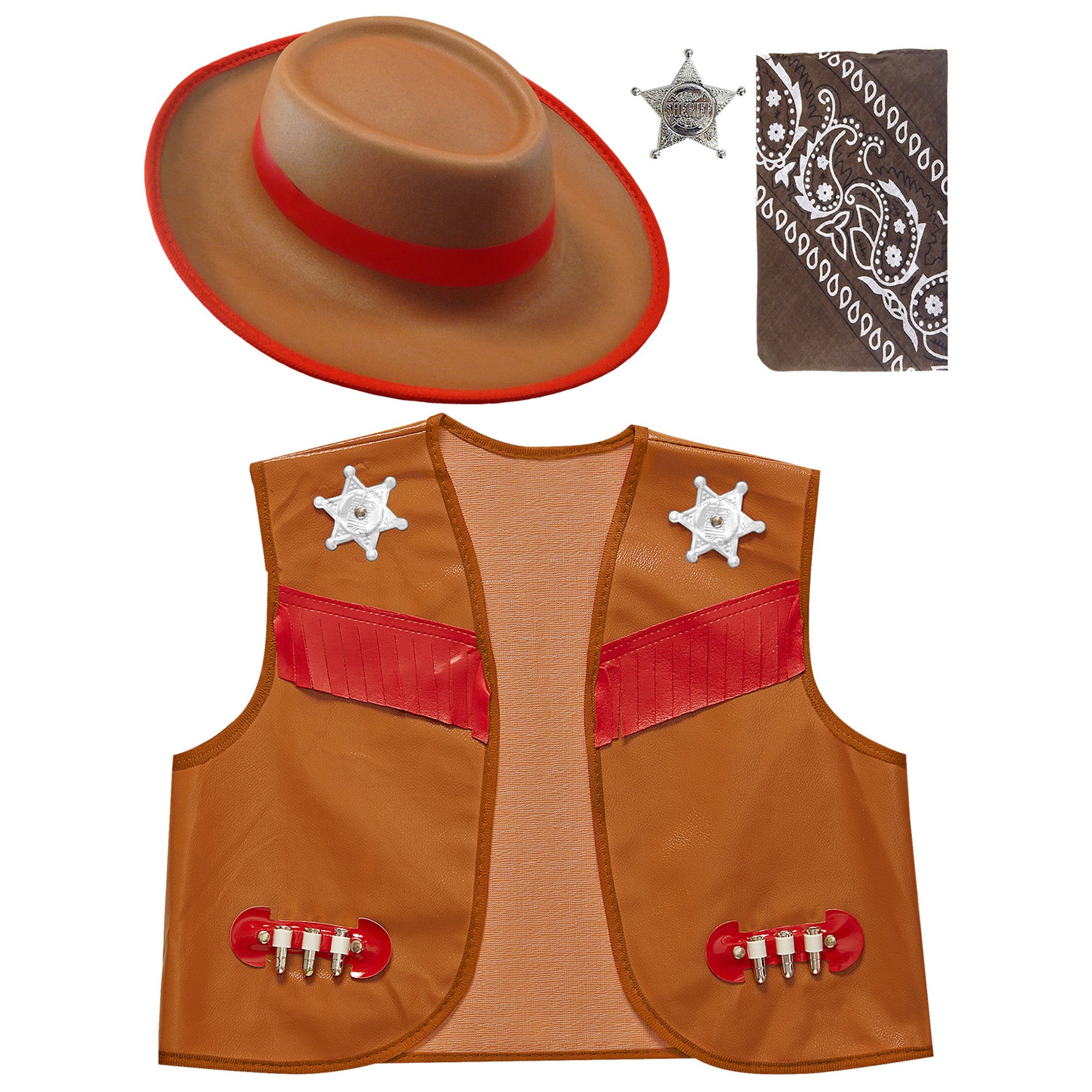 Cowboyset Jongen Bruin | 140