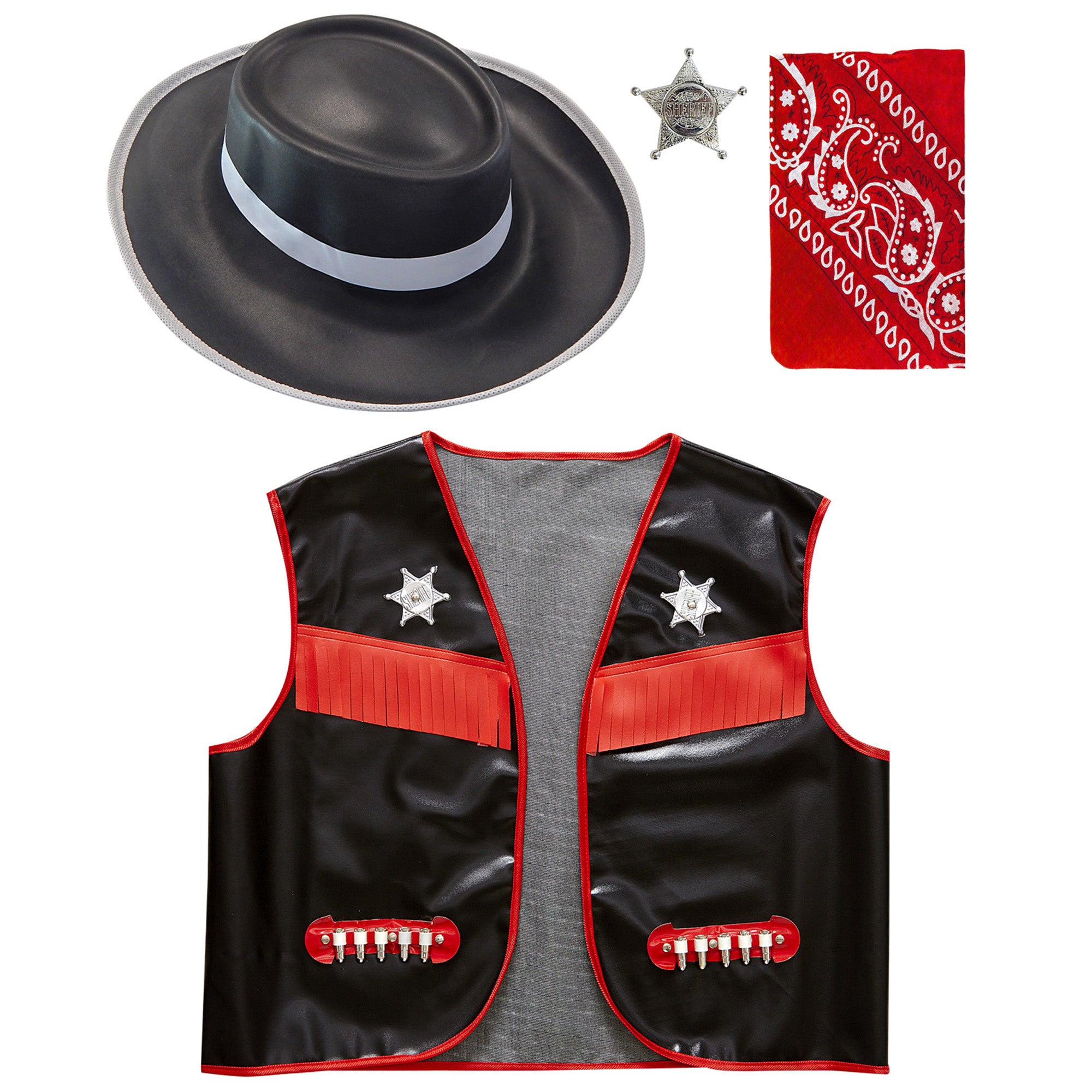 Verkleedset stoere cowboy jongen zwart