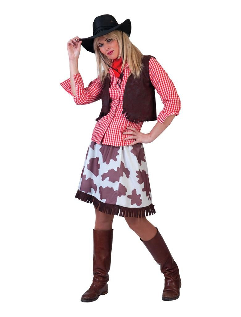 Verkleedkleding | Cowgirl Carla | Maat 34 - 36 | Volwassenen | Vrouwen | Carnavalskleding