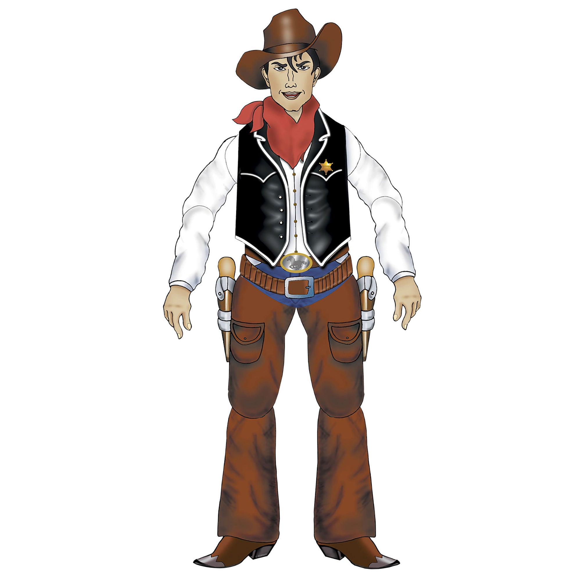 Decoratieve cowboy pop 153cm