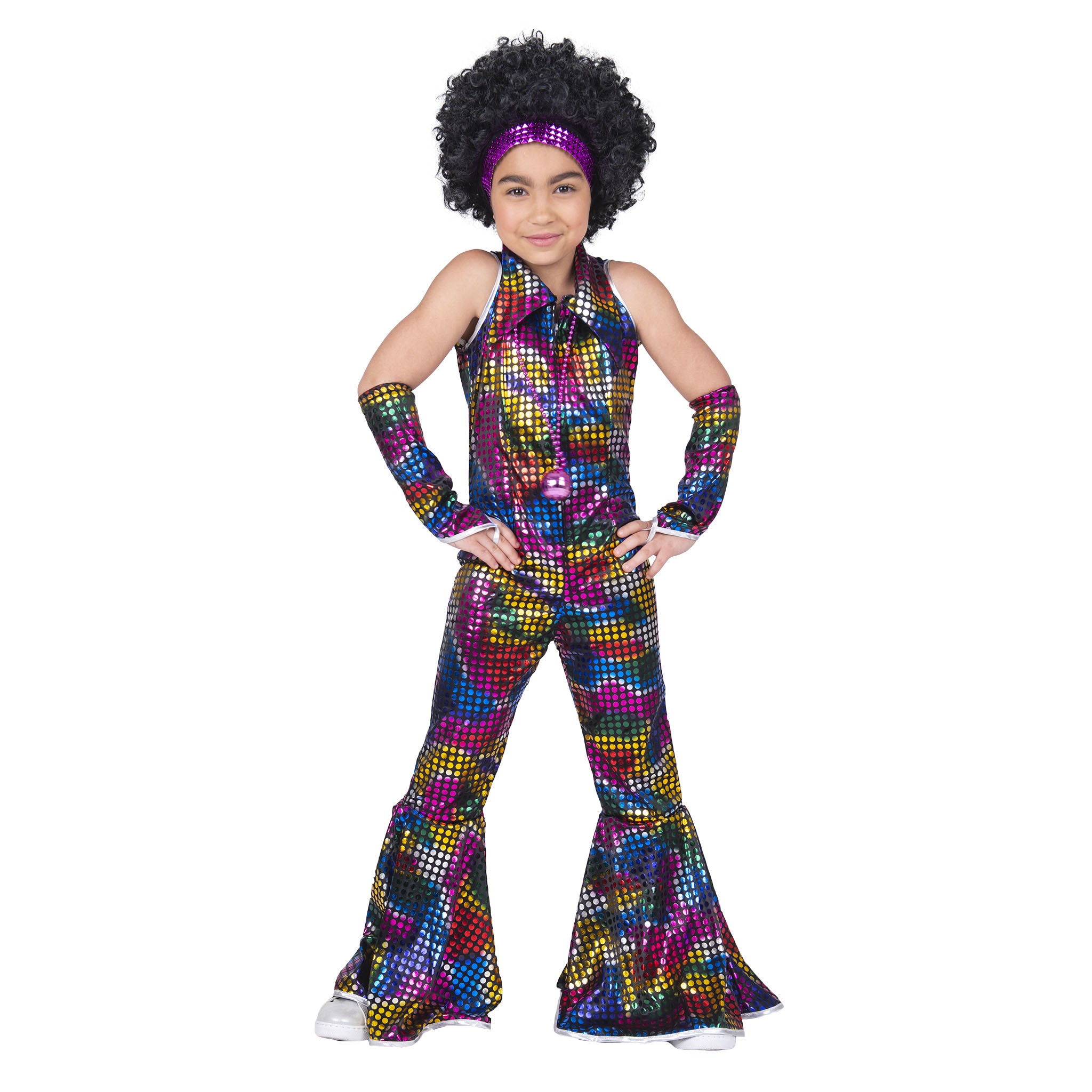 Disco Jumpsuit Rainbow Glitter Kind