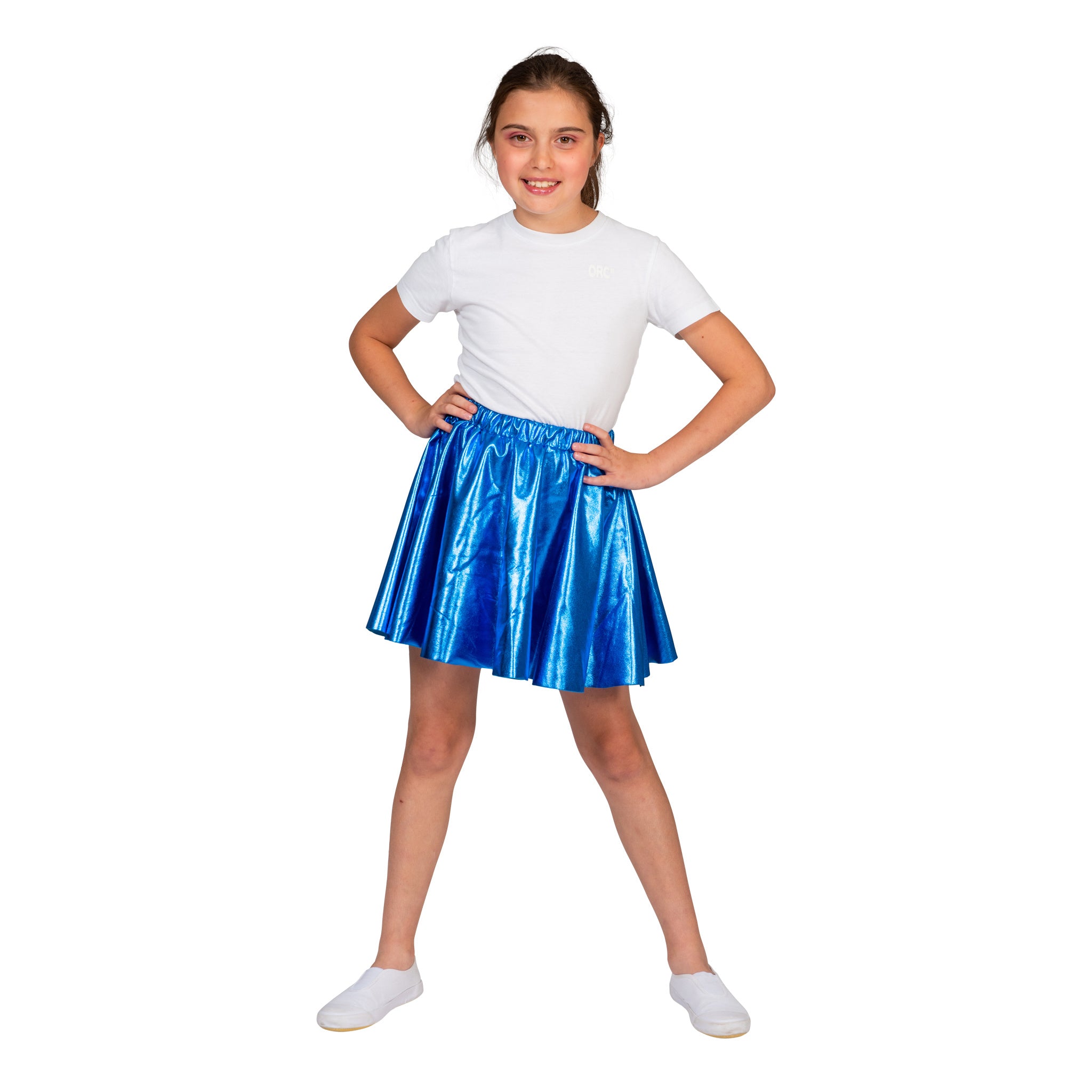 Mooie disco rok Sophie blauw kinderen 128-158cm