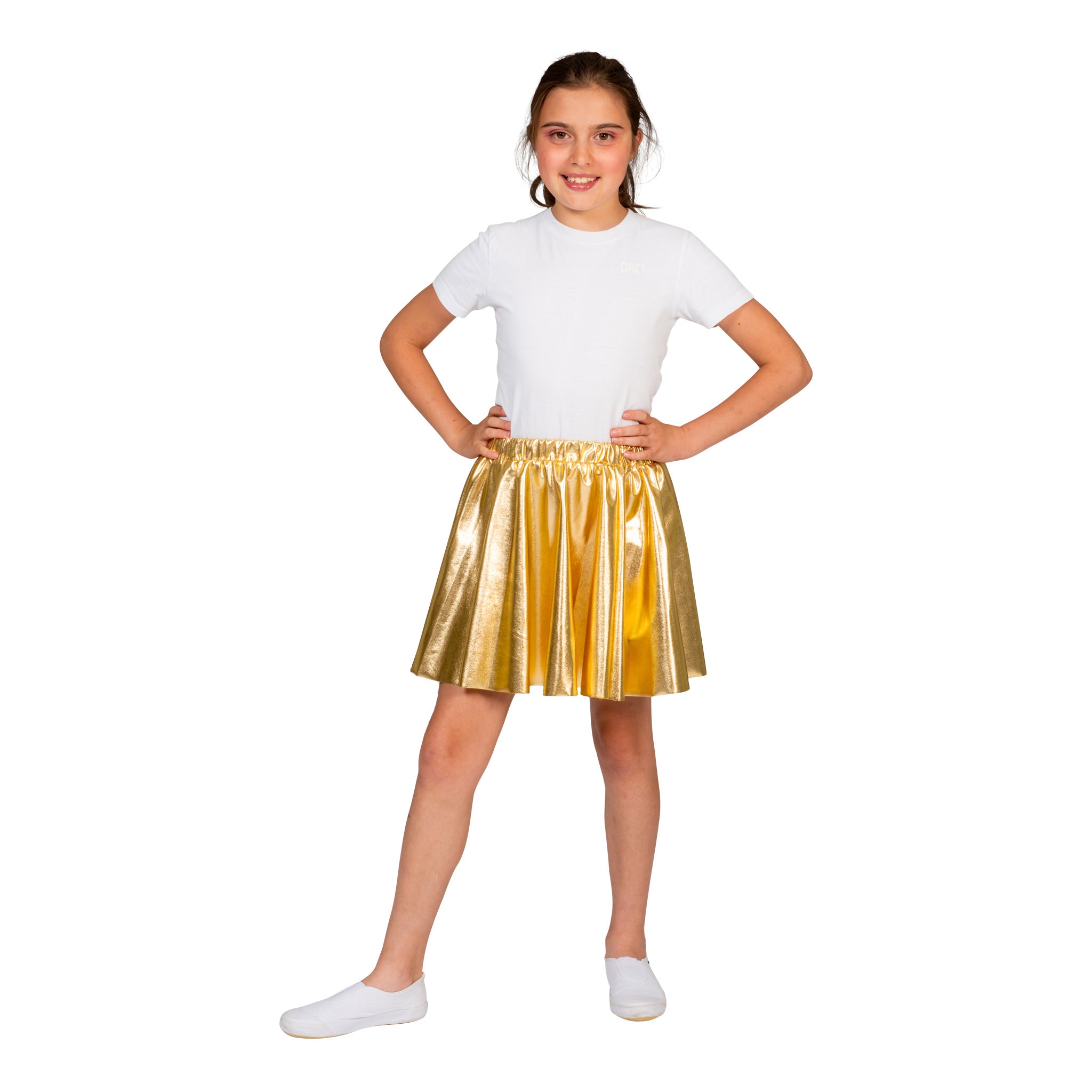 Mooie disco rok Sophie goud kinderen 128-158cm