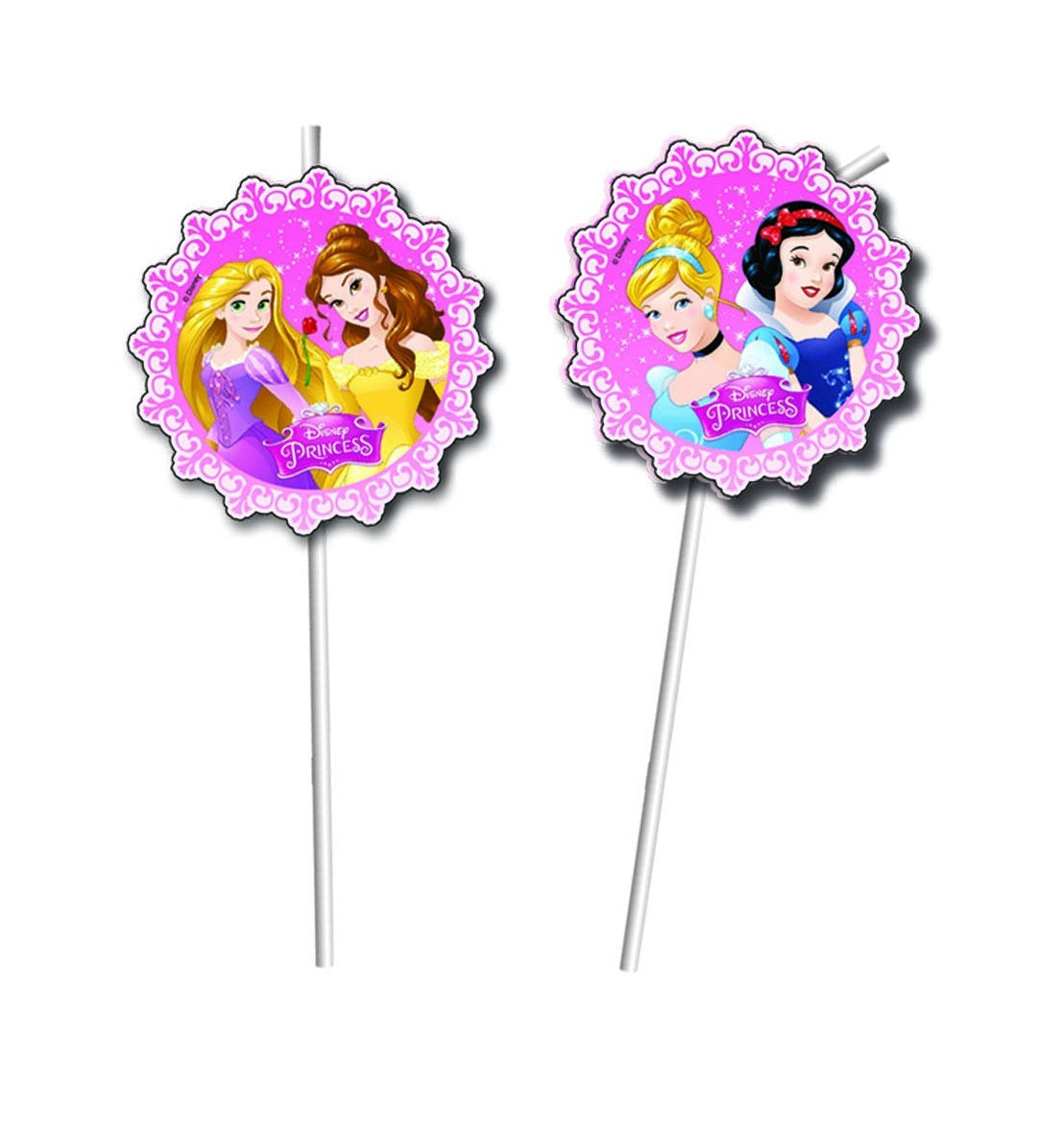 Leuke Disney Princess flexibele  rietjes 6 stuks