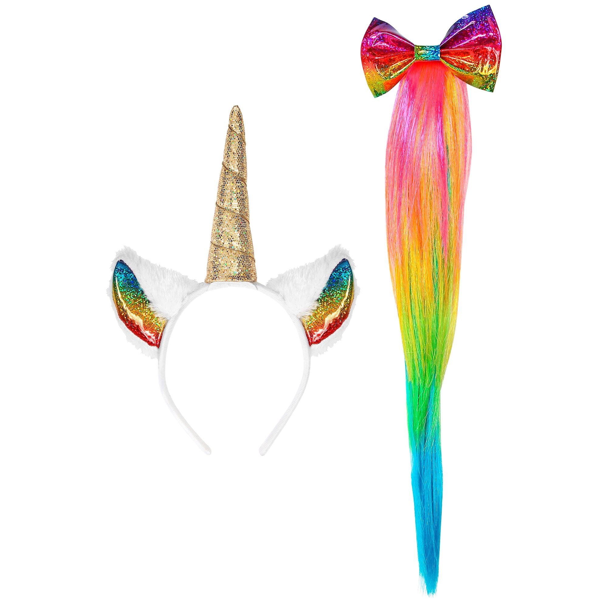 Leuke tiara unicorn met bijpassende staart