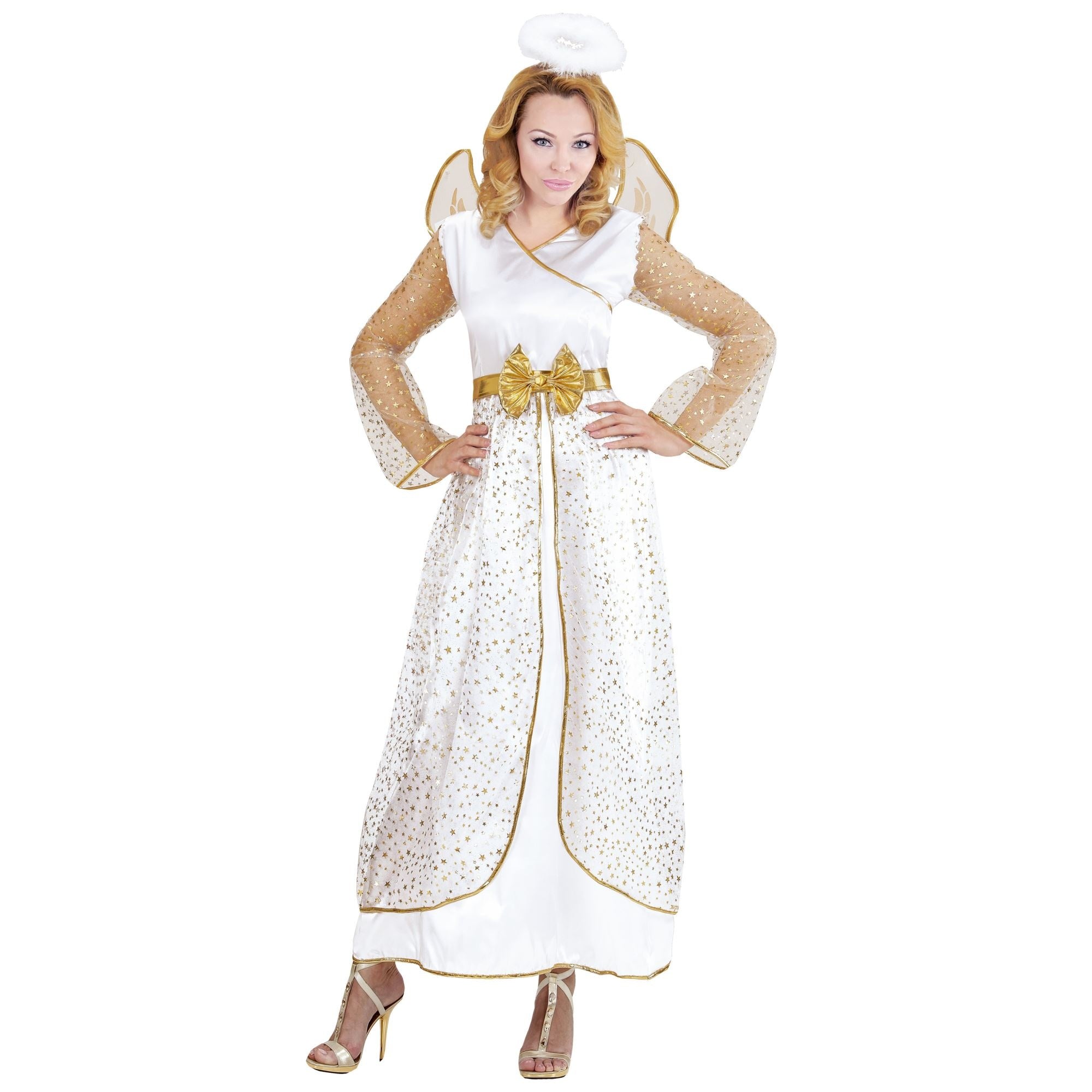 Widmann - Engel Kostuum - Engel Elize - Vrouw - wit / beige - Small - Carnavalskleding - Verkleedkleding