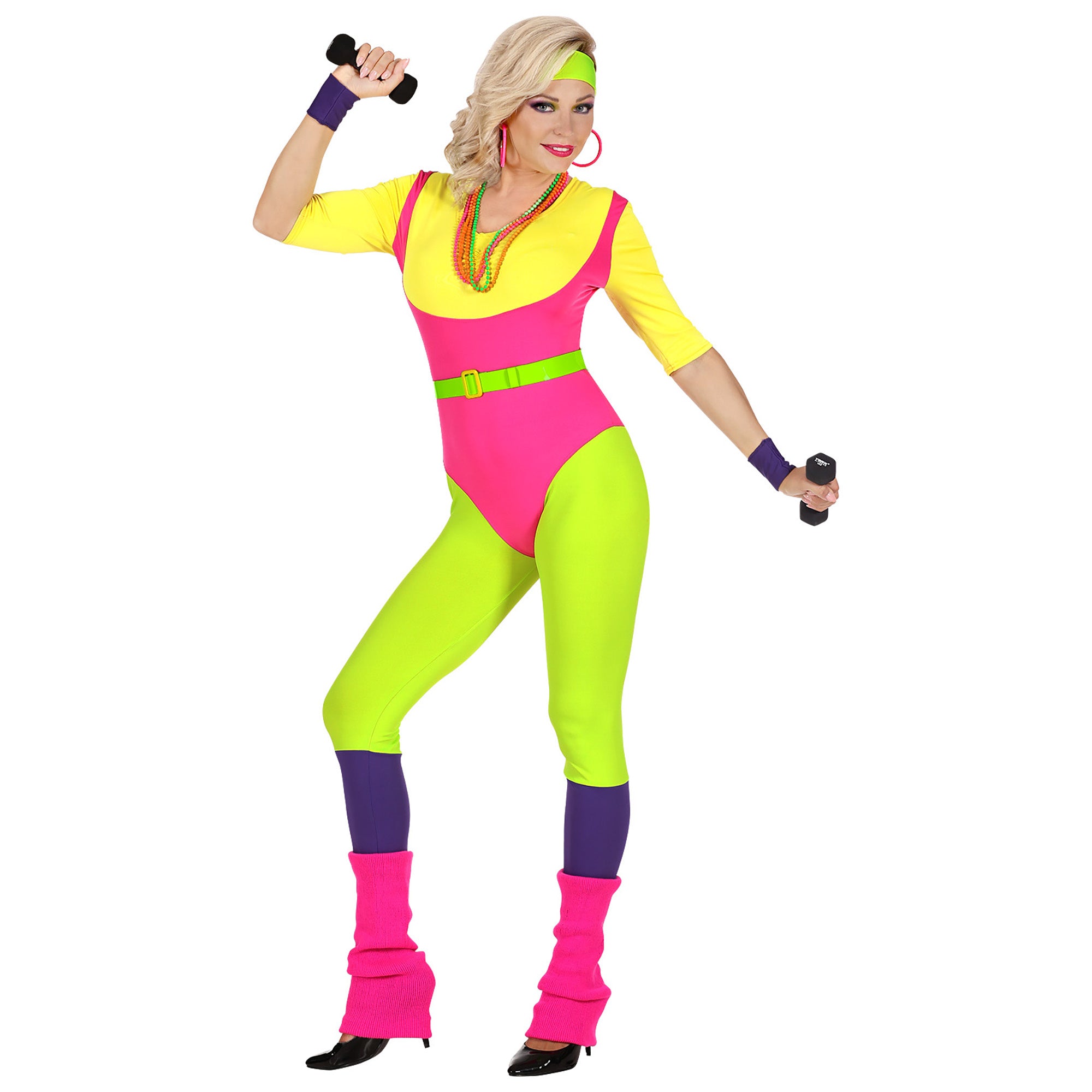 WIDMANN - Jaren 80 aerobics kostuum voor vrouwen - XS