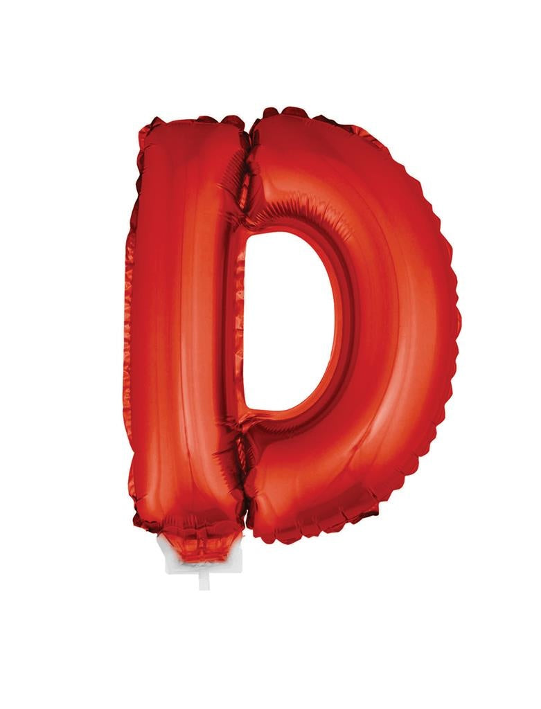 Folie ballon letter D Rood