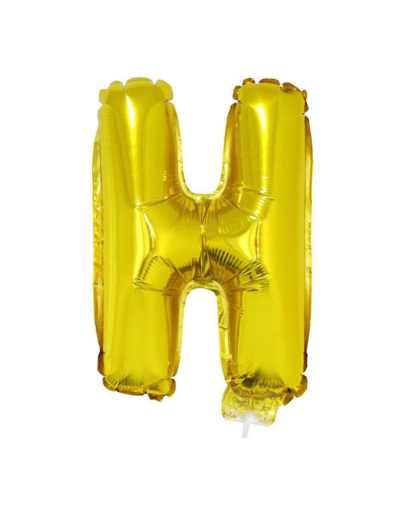 Folie ballon letter H Goud