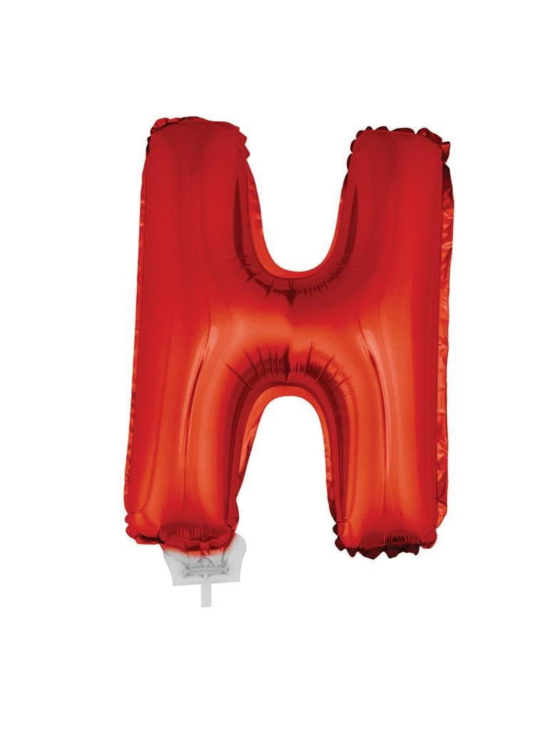 Folie ballon letter H Rood