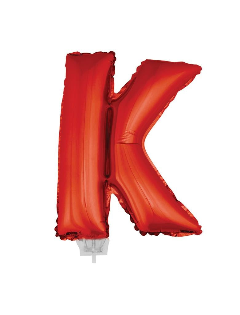 Folie ballon letter K Rood