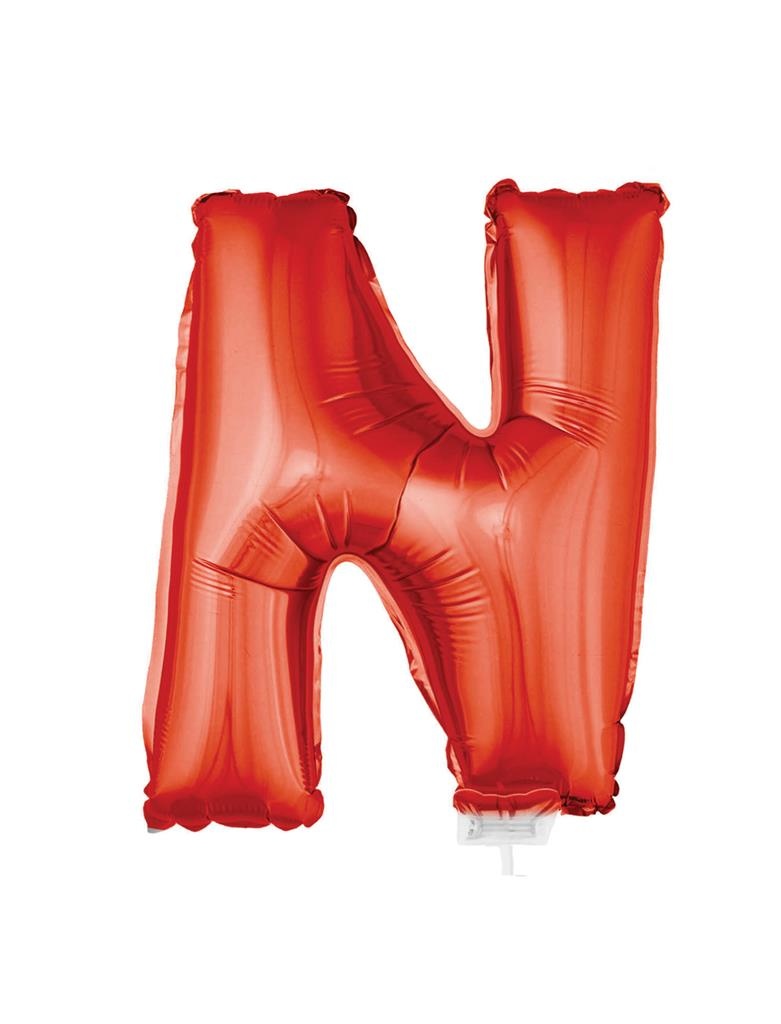 Folie ballon letter N Rood