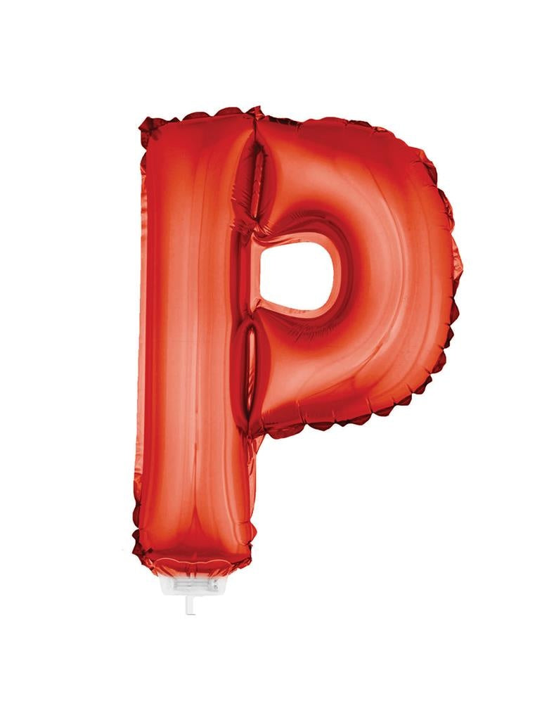 Folie ballon letter P Rood