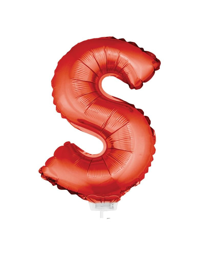 Folie ballon letter S Rood